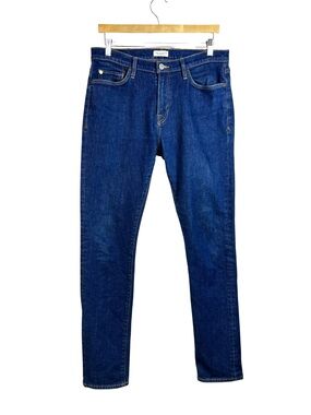 Ace Rivington Jeans Mens 33x34 Blue Athletic Taper Candiani Denim Italy Selvedge